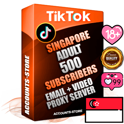 Professional Singapore PREMIUM TikTok accounts of manual registration and farming for the ADULT niche with high trust history profile photos and videos — fully themed and optimized for ADULT advertising and promotion — 500 niche-related live active subscribers 2018–2022 registration years Verified Email (included) + Cookie JSON for secure import and login to the account + User Agent + high-quality content filling (profile photo banner and videos). Fully ready for targeted campaigns and ad launches from any country. Perfectly holds ads without bans. Ideal for any earning schemes affiliate promotions and marketing projects. Quality unlimited IPv4 proxy server included. Professional Singapore PREMIUM TikTok accounts of manual registration and farming for the ADULT niche with high trust history profile photos and videos — fully themed and optimized for ADULT advertising and promotion — 500 niche-related live active subscribers 2018–2022 registration years Verified Email (included) + Cookie JSON for secure import and login to the account + User Agent + high-quality content filling (profile photo banner and videos). Fully ready for targeted campaigns and ad launches from any country. Perfectly holds ads without bans. Ideal for any earning schemes affiliate promotions and marketing projects. Quality unlimited IPv4 proxy server included.