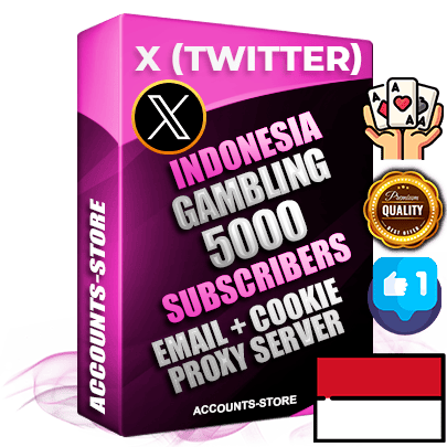 Professional Indonesian PREMIUM X (Twitter) accounts of manual registration and farming for the GAMBLING niche with high trust history photos and tweets — fully themed and optimized for GAMBLING advertising and promotion — 5000 niche-related live active followers 2009–2014 registration year Verified Email (Included) + Cookie JSON for secure import and login to the account + User Agent + High-quality filling (Photo Header Posts). Fully ready for targeted campaigns and ad launches from any country. Perfectly hold ads without bans. Ideal for any earning schemes affiliate promotions and marketing projects. Quality unlimited IPv4 proxy server included.