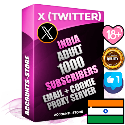 Professional Indian PREMIUM X (Twitter) accounts of manual registration and farming for the ADULT niche with high trust history photos and tweets — fully themed and optimized for ADULT advertising and promotion — 1000 niche-related live active followers 2009–2014 registration year Verified Email (Included) + Cookie JSON for secure import and login to the account + User Agent + High-quality filling (Photo Header Posts). Fully ready for targeted campaigns and ad launches from any country. Perfectly hold ads without bans. Ideal for any earning schemes affiliate promotions and marketing projects. Quality unlimited IPv4 proxy server included.