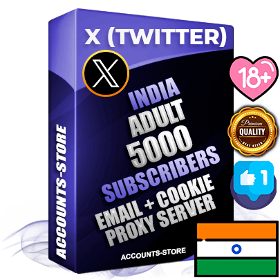 Professional Indian PREMIUM X (Twitter) accounts of manual registration and farming for the ADULT niche with high trust history photos and tweets — fully themed and optimized for ADULT advertising and promotion — 5000 niche-related live active followers 2009–2014 registration year Verified Email (Included) + Cookie JSON for secure import and login to the account + User Agent + High-quality filling (Photo Header Posts). Fully ready for targeted campaigns and ad launches from any country. Perfectly hold ads without bans. Ideal for any earning schemes affiliate promotions and marketing projects. Quality unlimited IPv4 proxy server included.