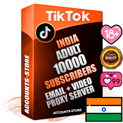 Professional Indian PREMIUM TikTok accounts of manual registration and farming for the ADULT niche with high trust history profile photos and videos — fully themed and optimized for ADULT advertising and promotion — 10000 niche-related live active subscribers 2018–2022 registration years Verified Email (included) + Cookie JSON for secure import and login to the account + User Agent + high-quality content filling (profile photo banner and videos). Fully ready for targeted campaigns and ad launches from any country. Perfectly holds ads without bans. Ideal for any earning schemes affiliate promotions and marketing projects. Quality unlimited IPv4 proxy server included. Professional Indian PREMIUM TikTok accounts of manual registration and farming for the ADULT niche with high trust history profile photos and videos — fully themed and optimized for ADULT advertising and promotion — 10000 niche-related live active subscribers 2018–2022 registration years Verified Email (included) + Cookie JSON for secure import and login to the account + User Agent + high-quality content filling (profile photo banner and videos). Fully ready for targeted campaigns and ad launches from any country. Perfectly holds ads without bans. Ideal for any earning schemes affiliate promotions and marketing projects. Quality unlimited IPv4 proxy server included.
