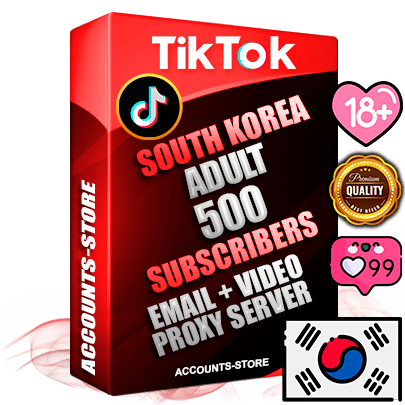 Professional Korean PREMIUM TikTok accounts of manual registration and farming for the ADULT niche with high trust history profile photos and videos — fully themed and optimized for ADULT advertising and promotion — 500 niche-related live active subscribers 2018–2022 registration years Verified Email (included) + Cookie JSON for secure import and login to the account + User Agent + high-quality content filling (profile photo banner and videos). Fully ready for targeted campaigns and ad launches from any country. Perfectly holds ads without bans. Ideal for any earning schemes affiliate promotions and marketing projects. Quality unlimited IPv4 proxy server included.