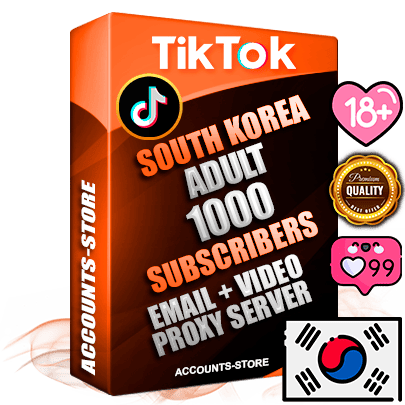 Professional Korean PREMIUM TikTok accounts of manual registration and farming for the ADULT niche with high trust history profile photos and videos — fully themed and optimized for ADULT advertising and promotion — 1000 niche-related live active subscribers 2018–2022 registration years Verified Email (included) + Cookie JSON for secure import and login to the account + User Agent + high-quality content filling (profile photo banner and videos). Fully ready for targeted campaigns and ad launches from any country. Perfectly holds ads without bans. Ideal for any earning schemes affiliate promotions and marketing projects. Quality unlimited IPv4 proxy server included. Professional Korean PREMIUM TikTok accounts of manual registration and farming for the ADULT niche with high trust history profile photos and videos — fully themed and optimized for ADULT advertising and promotion — 1000 niche-related live active subscribers 2018–2022 registration years Verified Email (included) + Cookie JSON for secure import and login to the account + User Agent + high-quality content filling (profile photo banner and videos). Fully ready for targeted campaigns and ad launches from any country. Perfectly holds ads without bans. Ideal for any earning schemes affiliate promotions and marketing projects. Quality unlimited IPv4 proxy server included.