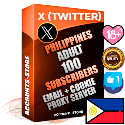 Professional Filipino PREMIUM X (Twitter) accounts of manual registration and farming for the ADULT niche with high trust history photos and tweets — fully themed and optimized for ADULT advertising and promotion — 100 niche-related live active followers 2009–2014 registration year Verified Email (Included) + Cookie JSON for secure import and login to the account + User Agent + High-quality filling (Photo Header Posts). Fully ready for targeted campaigns and ad launches from any country. Perfectly hold ads without bans. Ideal for any earning schemes affiliate promotions and marketing projects. Quality unlimited IPv4 proxy server included.