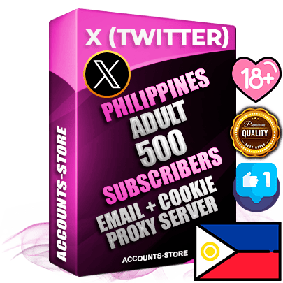 Professional Filipino PREMIUM X (Twitter) accounts of manual registration and farming for the ADULT niche with high trust history photos and tweets — fully themed and optimized for ADULT advertising and promotion — 500 niche-related live active followers 2009–2014 registration year Verified Email (Included) + Cookie JSON for secure import and login to the account + User Agent + High-quality filling (Photo Header Posts). Fully ready for targeted campaigns and ad launches from any country. Perfectly hold ads without bans. Ideal for any earning schemes affiliate promotions and marketing projects. Quality unlimited IPv4 proxy server included.