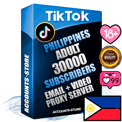 Professional Filipino PREMIUM TikTok accounts of manual registration and farming for the ADULT niche with high trust history profile photos and videos — fully themed and optimized for ADULT advertising and promotion — 30000 niche-related live active subscribers 2018–2022 registration years Verified Email (included) + Cookie JSON for secure import and login to the account + User Agent + high-quality content filling (profile photo banner and videos). Fully ready for targeted campaigns and ad launches from any country. Perfectly holds ads without bans. Ideal for any earning schemes affiliate promotions and marketing projects. Quality unlimited IPv4 proxy server included.
