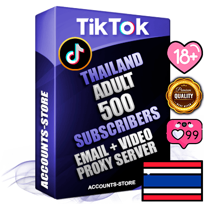 Professional Thai PREMIUM TikTok accounts of manual registration and farming for the ADULT niche with high trust history profile photos and videos — fully themed and optimized for ADULT advertising and promotion — 500 niche-related live active subscribers 2018–2022 registration years Verified Email (included) + Cookie JSON for secure import and login to the account + User Agent + high-quality content filling (profile photo banner and videos). Fully ready for targeted campaigns and ad launches from any country. Perfectly holds ads without bans. Ideal for any earning schemes affiliate promotions and marketing projects. Quality unlimited IPv4 proxy server included.