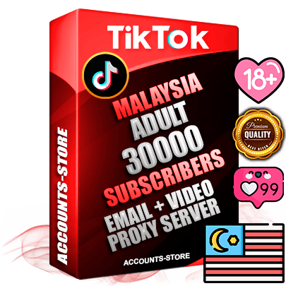 Professional Malaysian PREMIUM TikTok accounts of manual registration and farming for the ADULT niche with high trust history profile photos and videos — fully themed and optimized for ADULT advertising and promotion — 30000 niche-related live active subscribers 2018–2022 registration years Verified Email (included) + Cookie JSON for secure import and login to the account + User Agent + high-quality content filling (profile photo banner and videos). Fully ready for targeted campaigns and ad launches from any country. Perfectly holds ads without bans. Ideal for any earning schemes affiliate promotions and marketing projects. Quality unlimited IPv4 proxy server included.
