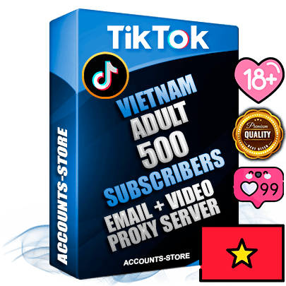 Professional Vietnamese PREMIUM TikTok accounts of manual registration and farming for the ADULT niche with high trust history profile photos and videos — fully themed and optimized for ADULT advertising and promotion — 500 niche-related live active subscribers 2018–2022 registration years Verified Email (included) + Cookie JSON for secure import and login to the account + User Agent + high-quality content filling (profile photo banner and videos). Fully ready for targeted campaigns and ad launches from any country. Perfectly holds ads without bans. Ideal for any earning schemes affiliate promotions and marketing projects. Quality unlimited IPv4 proxy server included.