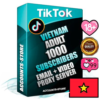 Professional Vietnamese PREMIUM TikTok accounts of manual registration and farming for the ADULT niche with high trust history profile photos and videos — fully themed and optimized for ADULT advertising and promotion — 1000 niche-related live active subscribers 2018–2022 registration years Verified Email (included) + Cookie JSON for secure import and login to the account + User Agent + high-quality content filling (profile photo banner and videos). Fully ready for targeted campaigns and ad launches from any country. Perfectly holds ads without bans. Ideal for any earning schemes affiliate promotions and marketing projects. Quality unlimited IPv4 proxy server included.