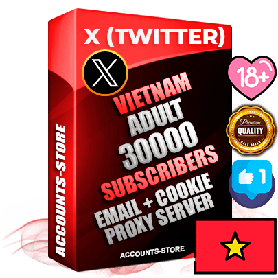 Professional Vietnamese PREMIUM X (Twitter) accounts of manual registration and farming for the ADULT niche with high trust history photos and tweets — fully themed and optimized for ADULT advertising and promotion — 30000 niche-related live active followers 2009–2014 registration year Verified Email (Included) + Cookie JSON for secure import and login to the account + User Agent + High-quality filling (Photo Header Posts). Fully ready for targeted campaigns and ad launches from any country. Perfectly hold ads without bans. Ideal for any earning schemes affiliate promotions and marketing projects. Quality unlimited IPv4 proxy server included. Professional Vietnamese PREMIUM X (Twitter) accounts of manual registration and farming for the ADULT niche with high trust history photos and tweets — fully themed and optimized for ADULT advertising and promotion — 30000 niche-related live active followers 2009–2014 registration year Verified Email (Included) + Cookie JSON for secure import and login to the account + User Agent + High-quality filling (Photo Header Posts). Fully ready for targeted campaigns and ad launches from any country. Perfectly hold ads without bans. Ideal for any earning schemes affiliate promotions and marketing projects. Quality unlimited IPv4 proxy server included.