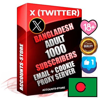 Professional Bangladeshi PREMIUM X (Twitter) accounts of manual registration and farming for the ADULT niche with high trust history photos and tweets — fully themed and optimized for ADULT advertising and promotion — 1000 niche-related live active followers 2009–2014 registration year Verified Email (Included) + Cookie JSON for secure import and login to the account + User Agent + High-quality filling (Photo Header Posts). Fully ready for targeted campaigns and ad launches from any country. Perfectly hold ads without bans. Ideal for any earning schemes affiliate promotions and marketing projects. Quality unlimited IPv4 proxy server included. Professional Bangladeshi PREMIUM X (Twitter) accounts of manual registration and farming for the ADULT niche with high trust history photos and tweets — fully themed and optimized for ADULT advertising and promotion — 1000 niche-related live active followers 2009–2014 registration year Verified Email (Included) + Cookie JSON for secure import and login to the account + User Agent + High-quality filling (Photo Header Posts). Fully ready for targeted campaigns and ad launches from any country. Perfectly hold ads without bans. Ideal for any earning schemes affiliate promotions and marketing projects. Quality unlimited IPv4 proxy server included.