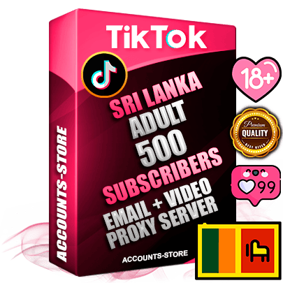 Professional Sri Lankan PREMIUM TikTok accounts of manual registration and farming for the ADULT niche with high trust history profile photos and videos — fully themed and optimized for ADULT advertising and promotion — 500 niche-related live active subscribers 2018–2022 registration years Verified Email (included) + Cookie JSON for secure import and login to the account + User Agent + high-quality content filling (profile photo banner and videos). Fully ready for targeted campaigns and ad launches from any country. Perfectly holds ads without bans. Ideal for any earning schemes affiliate promotions and marketing projects. Quality unlimited IPv4 proxy server included.