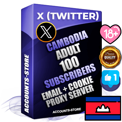 Professional Cambodian PREMIUM X (Twitter) accounts of manual registration and farming for the ADULT niche with high trust history photos and tweets — fully themed and optimized for ADULT advertising and promotion — 100 niche-related live active followers 2009–2014 registration year Verified Email (Included) + Cookie JSON for secure import and login to the account + User Agent + High-quality filling (Photo Header Posts). Fully ready for targeted campaigns and ad launches from any country. Perfectly hold ads without bans. Ideal for any earning schemes affiliate promotions and marketing projects. Quality unlimited IPv4 proxy server included. Professional Cambodian PREMIUM X (Twitter) accounts of manual registration and farming for the ADULT niche with high trust history photos and tweets — fully themed and optimized for ADULT advertising and promotion — 100 niche-related live active followers 2009–2014 registration year Verified Email (Included) + Cookie JSON for secure import and login to the account + User Agent + High-quality filling (Photo Header Posts). Fully ready for targeted campaigns and ad launches from any country. Perfectly hold ads without bans. Ideal for any earning schemes affiliate promotions and marketing projects. Quality unlimited IPv4 proxy server included.
