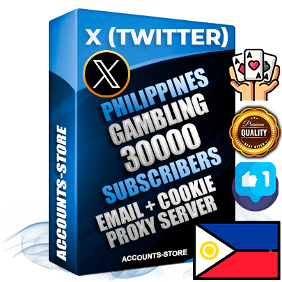 Professional Filipino PREMIUM X (Twitter) accounts of manual registration and farming for the GAMBLING niche with high trust history photos and tweets — fully themed and optimized for GAMBLING advertising and promotion — 30000 niche-related live active followers 2009–2014 registration year Verified Email (Included) + Cookie JSON for secure import and login to the account + User Agent + High-quality filling (Photo Header Posts). Fully ready for targeted campaigns and ad launches from any country. Perfectly hold ads without bans. Ideal for any earning schemes affiliate promotions and marketing projects. Quality unlimited IPv4 proxy server included.
