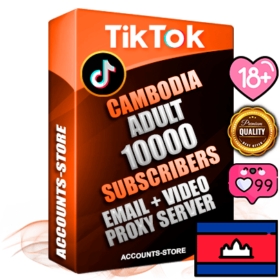 Professional Cambodian PREMIUM TikTok accounts of manual registration and farming for the ADULT niche with high trust history profile photos and videos — fully themed and optimized for ADULT advertising and promotion — 10000 niche-related live active subscribers 2018–2022 registration years Verified Email (included) + Cookie JSON for secure import and login to the account + User Agent + high-quality content filling (profile photo banner and videos). Fully ready for targeted campaigns and ad launches from any country. Perfectly holds ads without bans. Ideal for any earning schemes affiliate promotions and marketing projects. Quality unlimited IPv4 proxy server included.