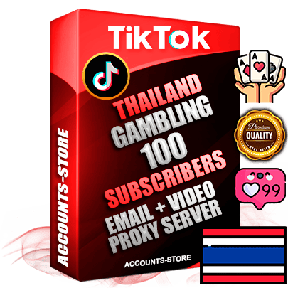 Professional Thai PREMIUM TikTok accounts of manual registration and farming for the GAMBLING niche with high trust history profile photos and videos — fully themed and optimized for GAMBLING advertising and promotion — 100 niche-related live active subscribers 2018–2022 registration years Verified Email (included) + Cookie JSON for secure import and login to the account + User Agent + high-quality content filling (profile photo banner and videos). Fully ready for targeted campaigns and ad launches from any country. Perfectly holds ads without bans. Ideal for any earning schemes affiliate promotions and marketing projects. Quality unlimited IPv4 proxy server included.