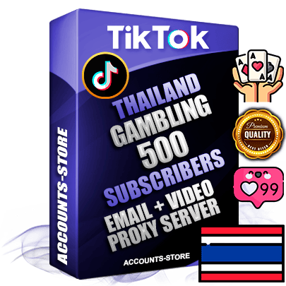 Professional Thai PREMIUM TikTok accounts of manual registration and farming for the GAMBLING niche with high trust history profile photos and videos — fully themed and optimized for GAMBLING advertising and promotion — 500 niche-related live active subscribers 2018–2022 registration years Verified Email (included) + Cookie JSON for secure import and login to the account + User Agent + high-quality content filling (profile photo banner and videos). Fully ready for targeted campaigns and ad launches from any country. Perfectly holds ads without bans. Ideal for any earning schemes affiliate promotions and marketing projects. Quality unlimited IPv4 proxy server included.