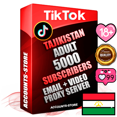Professional Tajik PREMIUM TikTok accounts of manual registration and farming for the ADULT niche with high trust history profile photos and videos — fully themed and optimized for ADULT advertising and promotion — 5000 niche-related live active subscribers 2018–2022 registration years Verified Email (included) + Cookie JSON for secure import and login to the account + User Agent + high-quality content filling (profile photo banner and videos). Fully ready for targeted campaigns and ad launches from any country. Perfectly holds ads without bans. Ideal for any earning schemes affiliate promotions and marketing projects. Quality unlimited IPv4 proxy server included. Professional Tajik PREMIUM TikTok accounts of manual registration and farming for the ADULT niche with high trust history profile photos and videos — fully themed and optimized for ADULT advertising and promotion — 5000 niche-related live active subscribers 2018–2022 registration years Verified Email (included) + Cookie JSON for secure import and login to the account + User Agent + high-quality content filling (profile photo banner and videos). Fully ready for targeted campaigns and ad launches from any country. Perfectly holds ads without bans. Ideal for any earning schemes affiliate promotions and marketing projects. Quality unlimited IPv4 proxy server included.