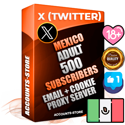 Professional Mexican PREMIUM X (Twitter) accounts of manual registration and farming for the ADULT niche with high trust history photos and tweets — fully themed and optimized for ADULT advertising and promotion — 500 niche-related live active followers 2009–2014 registration year Verified Email (Included) + Cookie JSON for secure import and login to the account + User Agent + High-quality filling (Photo Header Posts). Fully ready for targeted campaigns and ad launches from any country. Perfectly hold ads without bans. Ideal for any earning schemes affiliate promotions and marketing projects. Quality unlimited IPv4 proxy server included.