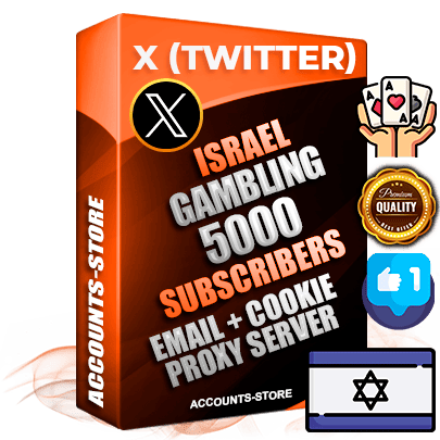 Professional Israeli PREMIUM X (Twitter) accounts of manual registration and farming for the GAMBLING niche with high trust history photos and tweets — fully themed and optimized for GAMBLING advertising and promotion — 5000 niche-related live active followers 2009–2014 registration year Verified Email (Included) + Cookie JSON for secure import and login to the account + User Agent + High-quality filling (Photo Header Posts). Fully ready for targeted campaigns and ad launches from any country. Perfectly hold ads without bans. Ideal for any earning schemes affiliate promotions and marketing projects. Quality unlimited IPv4 proxy server included. Professional Israeli PREMIUM X (Twitter) accounts of manual registration and farming for the GAMBLING niche with high trust history photos and tweets — fully themed and optimized for GAMBLING advertising and promotion — 5000 niche-related live active followers 2009–2014 registration year Verified Email (Included) + Cookie JSON for secure import and login to the account + User Agent + High-quality filling (Photo Header Posts). Fully ready for targeted campaigns and ad launches from any country. Perfectly hold ads without bans. Ideal for any earning schemes affiliate promotions and marketing projects. Quality unlimited IPv4 proxy server included.
