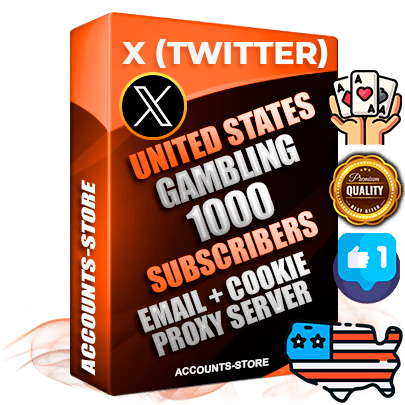 Professional American PREMIUM X (Twitter) accounts of manual registration and farming for the GAMBLING niche with high trust history photos and tweets — fully themed and optimized for GAMBLING advertising and promotion — 1000 niche-related live active followers 2009–2014 registration year Verified Email (Included) + Cookie JSON for secure import and login to the account + User Agent + High-quality filling (Photo Header Posts). Fully ready for targeted campaigns and ad launches from any country. Perfectly hold ads without bans. Ideal for any earning schemes affiliate promotions and marketing projects. Quality unlimited IPv4 proxy server included.