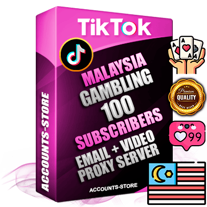 Professional Malaysian PREMIUM TikTok accounts of manual registration and farming for the GAMBLING niche with high trust history profile photos and videos — fully themed and optimized for GAMBLING advertising and promotion — 100 niche-related live active subscribers 2018–2022 registration years Verified Email (included) + Cookie JSON for secure import and login to the account + User Agent + high-quality content filling (profile photo banner and videos). Fully ready for targeted campaigns and ad launches from any country. Perfectly holds ads without bans. Ideal for any earning schemes affiliate promotions and marketing projects. Quality unlimited IPv4 proxy server included.