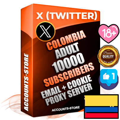 Professional Colombian PREMIUM X (Twitter) accounts of manual registration and farming for the ADULT niche with high trust history photos and tweets — fully themed and optimized for ADULT advertising and promotion — 10000 niche-related live active followers 2009–2014 registration year Verified Email (Included) + Cookie JSON for secure import and login to the account + User Agent + High-quality filling (Photo Header Posts). Fully ready for targeted campaigns and ad launches from any country. Perfectly hold ads without bans. Ideal for any earning schemes affiliate promotions and marketing projects. Quality unlimited IPv4 proxy server included. Professional Colombian PREMIUM X (Twitter) accounts of manual registration and farming for the ADULT niche with high trust history photos and tweets — fully themed and optimized for ADULT advertising and promotion — 10000 niche-related live active followers 2009–2014 registration year Verified Email (Included) + Cookie JSON for secure import and login to the account + User Agent + High-quality filling (Photo Header Posts). Fully ready for targeted campaigns and ad launches from any country. Perfectly hold ads without bans. Ideal for any earning schemes affiliate promotions and marketing projects. Quality unlimited IPv4 proxy server included.