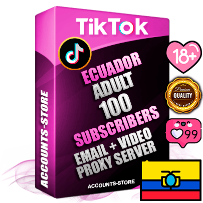 Professional Ecuadorian PREMIUM TikTok accounts of manual registration and farming for the ADULT niche with high trust history profile photos and videos — fully themed and optimized for ADULT advertising and promotion — 100 niche-related live active subscribers 2018–2022 registration years Verified Email (included) + Cookie JSON for secure import and login to the account + User Agent + high-quality content filling (profile photo banner and videos). Fully ready for targeted campaigns and ad launches from any country. Perfectly holds ads without bans. Ideal for any earning schemes affiliate promotions and marketing projects. Quality unlimited IPv4 proxy server included. Professional Ecuadorian PREMIUM TikTok accounts of manual registration and farming for the ADULT niche with high trust history profile photos and videos — fully themed and optimized for ADULT advertising and promotion — 100 niche-related live active subscribers 2018–2022 registration years Verified Email (included) + Cookie JSON for secure import and login to the account + User Agent + high-quality content filling (profile photo banner and videos). Fully ready for targeted campaigns and ad launches from any country. Perfectly holds ads without bans. Ideal for any earning schemes affiliate promotions and marketing projects. Quality unlimited IPv4 proxy server included.