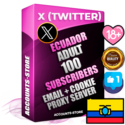 Professional Ecuadorian PREMIUM X (Twitter) accounts of manual registration and farming for the ADULT niche with high trust history photos and tweets — fully themed and optimized for ADULT advertising and promotion — 100 niche-related live active followers 2009–2014 registration year Verified Email (Included) + Cookie JSON for secure import and login to the account + User Agent + High-quality filling (Photo Header Posts). Fully ready for targeted campaigns and ad launches from any country. Perfectly hold ads without bans. Ideal for any earning schemes affiliate promotions and marketing projects. Quality unlimited IPv4 proxy server included. Professional Ecuadorian PREMIUM X (Twitter) accounts of manual registration and farming for the ADULT niche with high trust history photos and tweets — fully themed and optimized for ADULT advertising and promotion — 100 niche-related live active followers 2009–2014 registration year Verified Email (Included) + Cookie JSON for secure import and login to the account + User Agent + High-quality filling (Photo Header Posts). Fully ready for targeted campaigns and ad launches from any country. Perfectly hold ads without bans. Ideal for any earning schemes affiliate promotions and marketing projects. Quality unlimited IPv4 proxy server included.