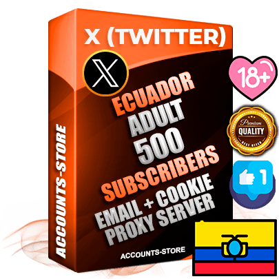 Professional Ecuadorian PREMIUM X (Twitter) accounts of manual registration and farming for the ADULT niche with high trust history photos and tweets — fully themed and optimized for ADULT advertising and promotion — 500 niche-related live active followers 2009–2014 registration year Verified Email (Included) + Cookie JSON for secure import and login to the account + User Agent + High-quality filling (Photo Header Posts). Fully ready for targeted campaigns and ad launches from any country. Perfectly hold ads without bans. Ideal for any earning schemes affiliate promotions and marketing projects. Quality unlimited IPv4 proxy server included. Professional Ecuadorian PREMIUM X (Twitter) accounts of manual registration and farming for the ADULT niche with high trust history photos and tweets — fully themed and optimized for ADULT advertising and promotion — 500 niche-related live active followers 2009–2014 registration year Verified Email (Included) + Cookie JSON for secure import and login to the account + User Agent + High-quality filling (Photo Header Posts). Fully ready for targeted campaigns and ad launches from any country. Perfectly hold ads without bans. Ideal for any earning schemes affiliate promotions and marketing projects. Quality unlimited IPv4 proxy server included.