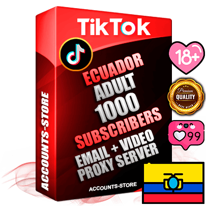 Professional Ecuadorian PREMIUM TikTok accounts of manual registration and farming for the ADULT niche with high trust history profile photos and videos — fully themed and optimized for ADULT advertising and promotion — 1000 niche-related live active subscribers 2018–2022 registration years Verified Email (included) + Cookie JSON for secure import and login to the account + User Agent + high-quality content filling (profile photo banner and videos). Fully ready for targeted campaigns and ad launches from any country. Perfectly holds ads without bans. Ideal for any earning schemes affiliate promotions and marketing projects. Quality unlimited IPv4 proxy server included. Professional Ecuadorian PREMIUM TikTok accounts of manual registration and farming for the ADULT niche with high trust history profile photos and videos — fully themed and optimized for ADULT advertising and promotion — 1000 niche-related live active subscribers 2018–2022 registration years Verified Email (included) + Cookie JSON for secure import and login to the account + User Agent + high-quality content filling (profile photo banner and videos). Fully ready for targeted campaigns and ad launches from any country. Perfectly holds ads without bans. Ideal for any earning schemes affiliate promotions and marketing projects. Quality unlimited IPv4 proxy server included.