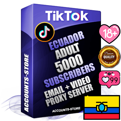Professional Ecuadorian PREMIUM TikTok accounts of manual registration and farming for the ADULT niche with high trust history profile photos and videos — fully themed and optimized for ADULT advertising and promotion — 5000 niche-related live active subscribers 2018–2022 registration years Verified Email (included) + Cookie JSON for secure import and login to the account + User Agent + high-quality content filling (profile photo banner and videos). Fully ready for targeted campaigns and ad launches from any country. Perfectly holds ads without bans. Ideal for any earning schemes affiliate promotions and marketing projects. Quality unlimited IPv4 proxy server included. Professional Ecuadorian PREMIUM TikTok accounts of manual registration and farming for the ADULT niche with high trust history profile photos and videos — fully themed and optimized for ADULT advertising and promotion — 5000 niche-related live active subscribers 2018–2022 registration years Verified Email (included) + Cookie JSON for secure import and login to the account + User Agent + high-quality content filling (profile photo banner and videos). Fully ready for targeted campaigns and ad launches from any country. Perfectly holds ads without bans. Ideal for any earning schemes affiliate promotions and marketing projects. Quality unlimited IPv4 proxy server included.