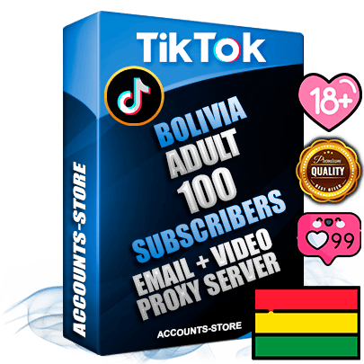 Professional Bolivian PREMIUM TikTok accounts of manual registration and farming for the ADULT niche with high trust history profile photos and videos — fully themed and optimized for ADULT advertising and promotion — 100 niche-related live active subscribers 2018–2022 registration years Verified Email (included) + Cookie JSON for secure import and login to the account + User Agent + high-quality content filling (profile photo banner and videos). Fully ready for targeted campaigns and ad launches from any country. Perfectly holds ads without bans. Ideal for any earning schemes affiliate promotions and marketing projects. Quality unlimited IPv4 proxy server included. Professional Bolivian PREMIUM TikTok accounts of manual registration and farming for the ADULT niche with high trust history profile photos and videos — fully themed and optimized for ADULT advertising and promotion — 100 niche-related live active subscribers 2018–2022 registration years Verified Email (included) + Cookie JSON for secure import and login to the account + User Agent + high-quality content filling (profile photo banner and videos). Fully ready for targeted campaigns and ad launches from any country. Perfectly holds ads without bans. Ideal for any earning schemes affiliate promotions and marketing projects. Quality unlimited IPv4 proxy server included.