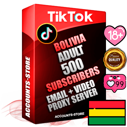 Professional Bolivian PREMIUM TikTok accounts of manual registration and farming for the ADULT niche with high trust history profile photos and videos — fully themed and optimized for ADULT advertising and promotion — 500 niche-related live active subscribers 2018–2022 registration years Verified Email (included) + Cookie JSON for secure import and login to the account + User Agent + high-quality content filling (profile photo banner and videos). Fully ready for targeted campaigns and ad launches from any country. Perfectly holds ads without bans. Ideal for any earning schemes affiliate promotions and marketing projects. Quality unlimited IPv4 proxy server included. Professional Bolivian PREMIUM TikTok accounts of manual registration and farming for the ADULT niche with high trust history profile photos and videos — fully themed and optimized for ADULT advertising and promotion — 500 niche-related live active subscribers 2018–2022 registration years Verified Email (included) + Cookie JSON for secure import and login to the account + User Agent + high-quality content filling (profile photo banner and videos). Fully ready for targeted campaigns and ad launches from any country. Perfectly holds ads without bans. Ideal for any earning schemes affiliate promotions and marketing projects. Quality unlimited IPv4 proxy server included.