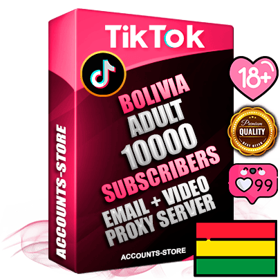 Professional Bolivian PREMIUM TikTok accounts of manual registration and farming for the ADULT niche with high trust history profile photos and videos — fully themed and optimized for ADULT advertising and promotion — 10000 niche-related live active subscribers 2018–2022 registration years Verified Email (included) + Cookie JSON for secure import and login to the account + User Agent + high-quality content filling (profile photo banner and videos). Fully ready for targeted campaigns and ad launches from any country. Perfectly holds ads without bans. Ideal for any earning schemes affiliate promotions and marketing projects. Quality unlimited IPv4 proxy server included.