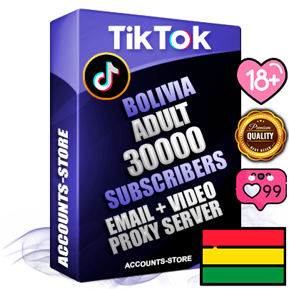 Professional Bolivian PREMIUM TikTok accounts of manual registration and farming for the ADULT niche with high trust history profile photos and videos — fully themed and optimized for ADULT advertising and promotion — 30000 niche-related live active subscribers 2018–2022 registration years Verified Email (included) + Cookie JSON for secure import and login to the account + User Agent + high-quality content filling (profile photo banner and videos). Fully ready for targeted campaigns and ad launches from any country. Perfectly holds ads without bans. Ideal for any earning schemes affiliate promotions and marketing projects. Quality unlimited IPv4 proxy server included.
