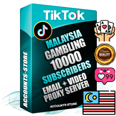 Professional Malaysian PREMIUM TikTok accounts of manual registration and farming for the GAMBLING niche with high trust history profile photos and videos — fully themed and optimized for GAMBLING advertising and promotion — 10000 niche-related live active subscribers 2018–2022 registration years Verified Email (included) + Cookie JSON for secure import and login to the account + User Agent + high-quality content filling (profile photo banner and videos). Fully ready for targeted campaigns and ad launches from any country. Perfectly holds ads without bans. Ideal for any earning schemes affiliate promotions and marketing projects. Quality unlimited IPv4 proxy server included.