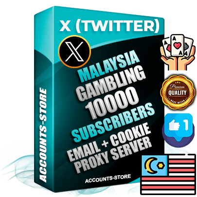 Professional Malaysian PREMIUM X (Twitter) accounts of manual registration and farming for the GAMBLING niche with high trust history photos and tweets — fully themed and optimized for GAMBLING advertising and promotion — 10000 niche-related live active followers 2009–2014 registration year Verified Email (Included) + Cookie JSON for secure import and login to the account + User Agent + High-quality filling (Photo Header Posts). Fully ready for targeted campaigns and ad launches from any country. Perfectly hold ads without bans. Ideal for any earning schemes affiliate promotions and marketing projects. Quality unlimited IPv4 proxy server included.