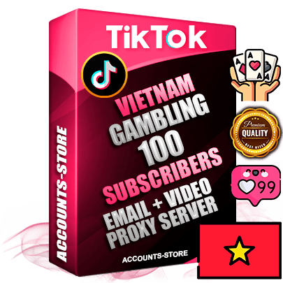 Professional Vietnamese PREMIUM TikTok accounts of manual registration and farming for the GAMBLING niche with high trust history profile photos and videos — fully themed and optimized for GAMBLING advertising and promotion — 100 niche-related live active subscribers 2018–2022 registration years Verified Email (included) + Cookie JSON for secure import and login to the account + User Agent + high-quality content filling (profile photo banner and videos). Fully ready for targeted campaigns and ad launches from any country. Perfectly holds ads without bans. Ideal for any earning schemes affiliate promotions and marketing projects. Quality unlimited IPv4 proxy server included.