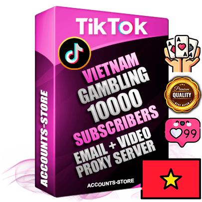Professional Vietnamese PREMIUM TikTok accounts of manual registration and farming for the GAMBLING niche with high trust history profile photos and videos — fully themed and optimized for GAMBLING advertising and promotion — 10000 niche-related live active subscribers 2018–2022 registration years Verified Email (included) + Cookie JSON for secure import and login to the account + User Agent + high-quality content filling (profile photo banner and videos). Fully ready for targeted campaigns and ad launches from any country. Perfectly holds ads without bans. Ideal for any earning schemes affiliate promotions and marketing projects. Quality unlimited IPv4 proxy server included.
