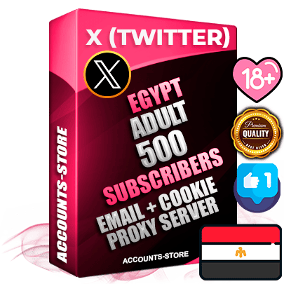 Professional Egyptian PREMIUM X (Twitter) accounts of manual registration and farming for the ADULT niche with high trust history photos and tweets — fully themed and optimized for ADULT advertising and promotion — 500 niche-related live active followers 2009–2014 registration year Verified Email (Included) + Cookie JSON for secure import and login to the account + User Agent + High-quality filling (Photo Header Posts). Fully ready for targeted campaigns and ad launches from any country. Perfectly hold ads without bans. Ideal for any earning schemes affiliate promotions and marketing projects. Quality unlimited IPv4 proxy server included. Professional Egyptian PREMIUM X (Twitter) accounts of manual registration and farming for the ADULT niche with high trust history photos and tweets — fully themed and optimized for ADULT advertising and promotion — 500 niche-related live active followers 2009–2014 registration year Verified Email (Included) + Cookie JSON for secure import and login to the account + User Agent + High-quality filling (Photo Header Posts). Fully ready for targeted campaigns and ad launches from any country. Perfectly hold ads without bans. Ideal for any earning schemes affiliate promotions and marketing projects. Quality unlimited IPv4 proxy server included.