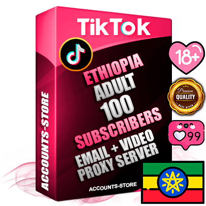 Professional Ethiopian PREMIUM TikTok accounts of manual registration and farming for the ADULT niche with high trust history profile photos and videos — fully themed and optimized for ADULT advertising and promotion — 100 niche-related live active subscribers 2018–2022 registration years Verified Email (included) + Cookie JSON for secure import and login to the account + User Agent + high-quality content filling (profile photo banner and videos). Fully ready for targeted campaigns and ad launches from any country. Perfectly holds ads without bans. Ideal for any earning schemes affiliate promotions and marketing projects. Quality unlimited IPv4 proxy server included.