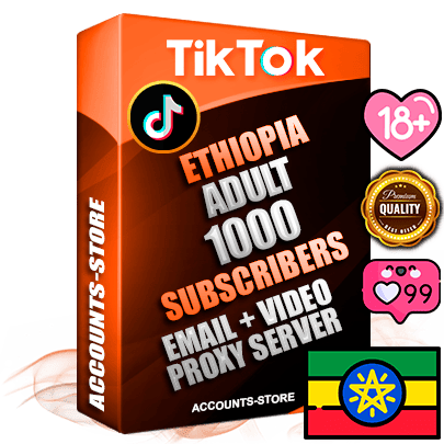 Professional Ethiopian PREMIUM TikTok accounts of manual registration and farming for the ADULT niche with high trust history profile photos and videos — fully themed and optimized for ADULT advertising and promotion — 1000 niche-related live active subscribers 2018–2022 registration years Verified Email (included) + Cookie JSON for secure import and login to the account + User Agent + high-quality content filling (profile photo banner and videos). Fully ready for targeted campaigns and ad launches from any country. Perfectly holds ads without bans. Ideal for any earning schemes affiliate promotions and marketing projects. Quality unlimited IPv4 proxy server included.