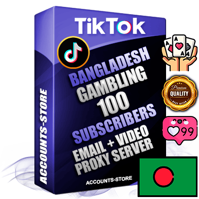 Professional Bangladeshi PREMIUM TikTok accounts of manual registration and farming for the GAMBLING niche with high trust history profile photos and videos — fully themed and optimized for GAMBLING advertising and promotion — 100 niche-related live active subscribers 2018–2022 registration years Verified Email (included) + Cookie JSON for secure import and login to the account + User Agent + high-quality content filling (profile photo banner and videos). Fully ready for targeted campaigns and ad launches from any country. Perfectly holds ads without bans. Ideal for any earning schemes affiliate promotions and marketing projects. Quality unlimited IPv4 proxy server included.