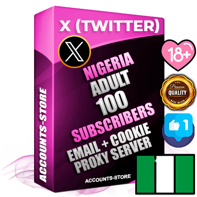 Professional Nigerian PREMIUM X (Twitter) accounts of manual registration and farming for the ADULT niche with high trust history photos and tweets — fully themed and optimized for ADULT advertising and promotion — 100 niche-related live active followers 2009–2014 registration year Verified Email (Included) + Cookie JSON for secure import and login to the account + User Agent + High-quality filling (Photo Header Posts). Fully ready for targeted campaigns and ad launches from any country. Perfectly hold ads without bans. Ideal for any earning schemes affiliate promotions and marketing projects. Quality unlimited IPv4 proxy server included.