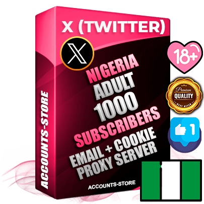 Professional Nigerian PREMIUM X (Twitter) accounts of manual registration and farming for the ADULT niche with high trust history photos and tweets — fully themed and optimized for ADULT advertising and promotion — 1000 niche-related live active followers 2009–2014 registration year Verified Email (Included) + Cookie JSON for secure import and login to the account + User Agent + High-quality filling (Photo Header Posts). Fully ready for targeted campaigns and ad launches from any country. Perfectly hold ads without bans. Ideal for any earning schemes affiliate promotions and marketing projects. Quality unlimited IPv4 proxy server included. Professional Nigerian PREMIUM X (Twitter) accounts of manual registration and farming for the ADULT niche with high trust history photos and tweets — fully themed and optimized for ADULT advertising and promotion — 1000 niche-related live active followers 2009–2014 registration year Verified Email (Included) + Cookie JSON for secure import and login to the account + User Agent + High-quality filling (Photo Header Posts). Fully ready for targeted campaigns and ad launches from any country. Perfectly hold ads without bans. Ideal for any earning schemes affiliate promotions and marketing projects. Quality unlimited IPv4 proxy server included.