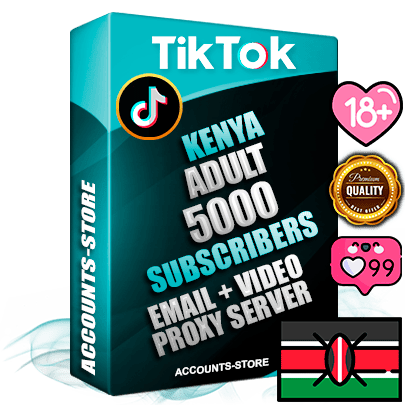 Professional Kenyan PREMIUM TikTok accounts of manual registration and farming for the ADULT niche with high trust history profile photos and videos — fully themed and optimized for ADULT advertising and promotion — 5000 niche-related live active subscribers 2018–2022 registration years Verified Email (included) + Cookie JSON for secure import and login to the account + User Agent + high-quality content filling (profile photo banner and videos). Fully ready for targeted campaigns and ad launches from any country. Perfectly holds ads without bans. Ideal for any earning schemes affiliate promotions and marketing projects. Quality unlimited IPv4 proxy server included. Professional Kenyan PREMIUM TikTok accounts of manual registration and farming for the ADULT niche with high trust history profile photos and videos — fully themed and optimized for ADULT advertising and promotion — 5000 niche-related live active subscribers 2018–2022 registration years Verified Email (included) + Cookie JSON for secure import and login to the account + User Agent + high-quality content filling (profile photo banner and videos). Fully ready for targeted campaigns and ad launches from any country. Perfectly holds ads without bans. Ideal for any earning schemes affiliate promotions and marketing projects. Quality unlimited IPv4 proxy server included.