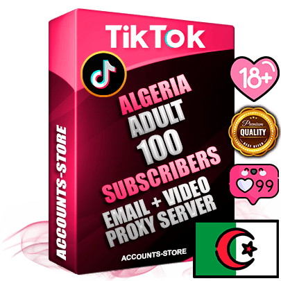 Professional Algerian PREMIUM TikTok accounts of manual registration and farming for the ADULT niche with high trust history profile photos and videos — fully themed and optimized for ADULT advertising and promotion — 100 niche-related live active subscribers 2018–2022 registration years Verified Email (included) + Cookie JSON for secure import and login to the account + User Agent + high-quality content filling (profile photo banner and videos). Fully ready for targeted campaigns and ad launches from any country. Perfectly holds ads without bans. Ideal for any earning schemes affiliate promotions and marketing projects. Quality unlimited IPv4 proxy server included.