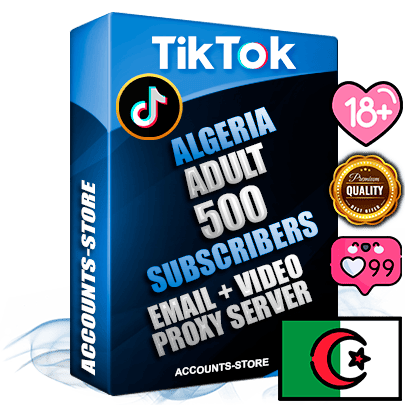 Professional Algerian PREMIUM TikTok accounts of manual registration and farming for the ADULT niche with high trust history profile photos and videos — fully themed and optimized for ADULT advertising and promotion — 500 niche-related live active subscribers 2018–2022 registration years Verified Email (included) + Cookie JSON for secure import and login to the account + User Agent + high-quality content filling (profile photo banner and videos). Fully ready for targeted campaigns and ad launches from any country. Perfectly holds ads without bans. Ideal for any earning schemes affiliate promotions and marketing projects. Quality unlimited IPv4 proxy server included.